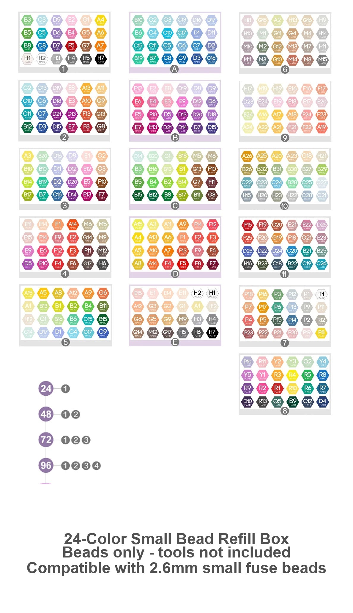 2.6mm mini bead refill packs